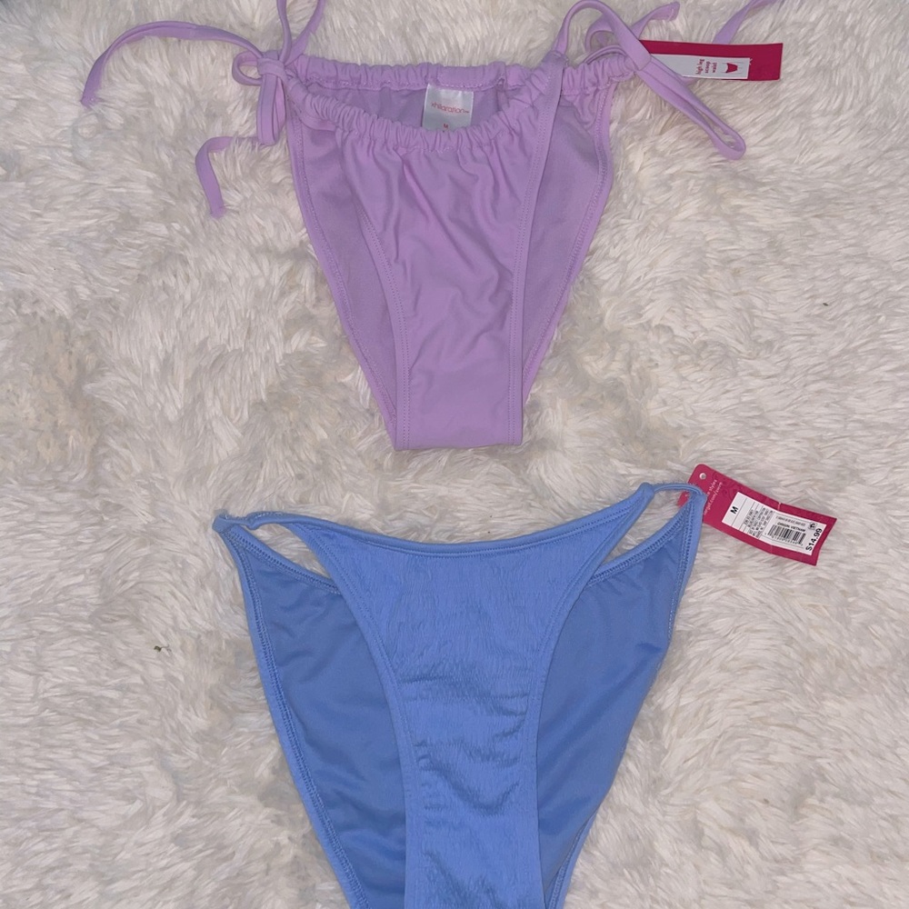 Two NWT high leg bikini bottoms 💜 💙